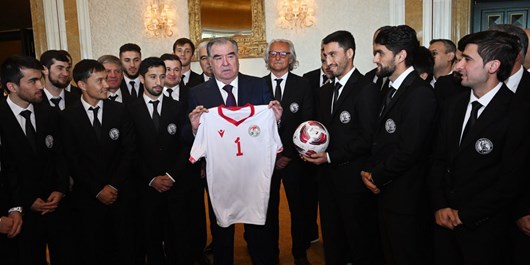 دیدار «رحمان» با تیم ملی فوتبال تاجیکستان در قطر
