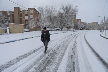  برف در همدان 