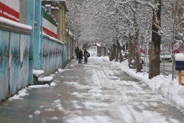  برف در همدان 