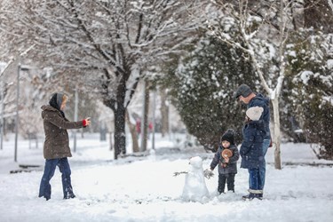 برف در همدان 