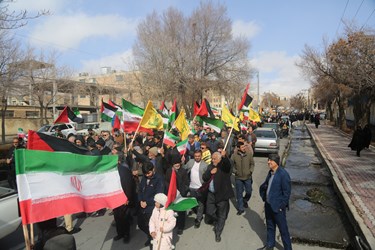 راهپیمایی حمایت از «غزه قهرمان» در شهرکرد
