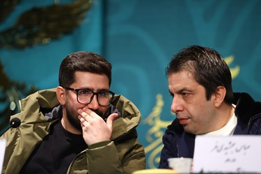 عباس جمشیدی فر ورضا کشاورز حداد کارگردان در  هشتمین روز جشنواره فیلم فجر (1)