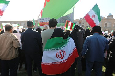 حماسه حضور مردم اصفهان در راهپیمایی 22 بهمن  به روایت تصویر
