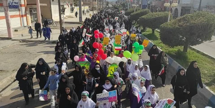 حماسه بختیاری‌های لالی در راهپیمایی 22 بهمن+ عکس و فیلم