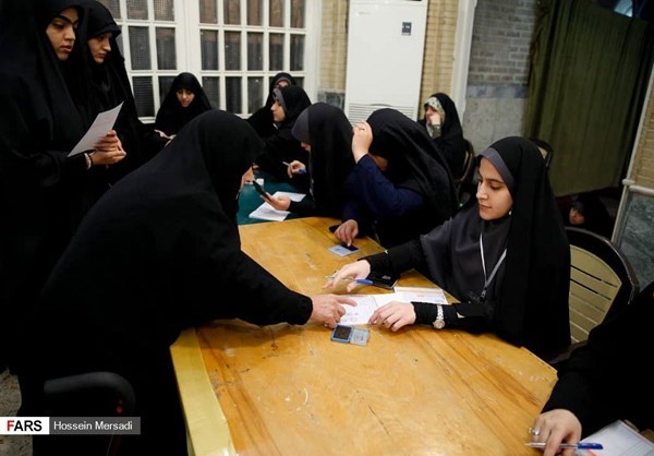 Women prepared to cast their votes in Tehran